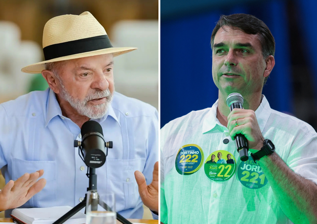 Lula y Flávio Bolsonaro. El rumbo de la política agropecuaria brasileña y su proyección regional forman parte del debate central de las plataformas de ambos candidatos de cara a la elección de octubre