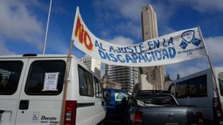 Reclamo frente al Congreso: transportistas santafesinos se movilizan reclamar la prórroga de la emergencia en discapacidad