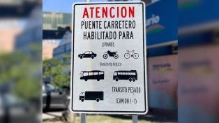 Casi ocho meses después del corte, este lunes se habilitó el tránsito del puente Carretero