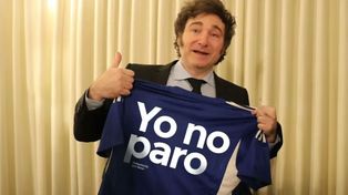 La remera retocada de Javier Milei y el contundente mensaje: Yo no paro