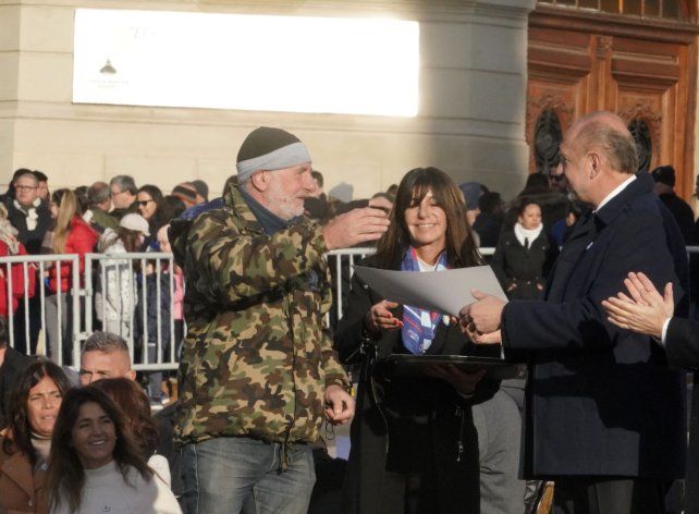 El dirigente rosarino fue uno de los protagonistas del acto a 40 años de la guerra de Malvinas.