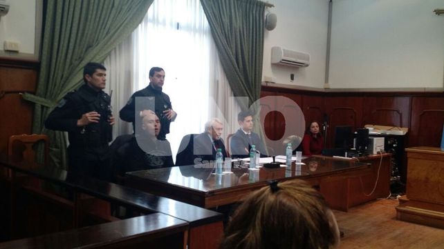 Dijo que es inocente. Quique Leiva ayer en la Sala V de la Cámara de Apelaciones de Tribunales. 