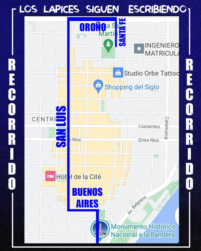 La marcha en Rosario està convocada para el viernes a las 15.30 e irá de la plaza San Martín al Monumento.