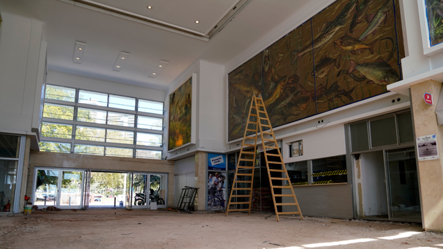 Restan finalizar trabajos en el hall de acceso
