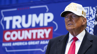 Donald Trump la noche de la victoria en Iowa. Se siente confiado en volver a la Casa Blanca.&nbsp;