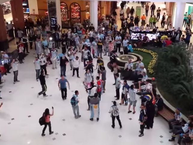Invasión argentina en un shopping de Belo Horizonte