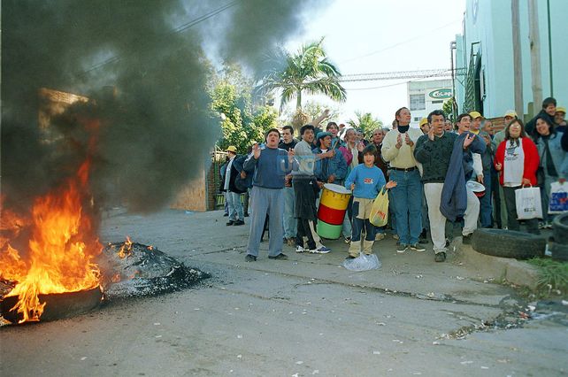 Reclamo de los trabajadores en 2003.&nbsp;