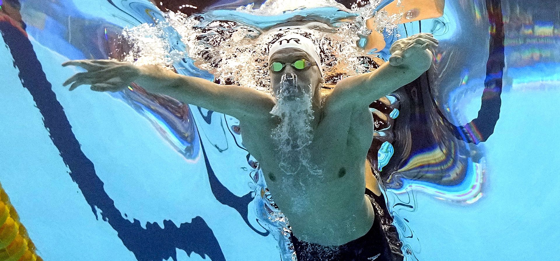 Leon Marchand, de Francia, compite en los 200 metros combinados individuales masculinos en el Campeonato Mundial de Natación en Fukuoka, Japón, el jueves 27 de julio de 2023. Marchand ganó el oro. (Foto AP/David J. Phillip Leon Marchand, de Francia, compite en los 200 metros combinados individuales masculinos en el Campeonato Mundial de Natación en Fukuoka, Japón, el jueves 27 de julio de 2023. Marchand ganó el oro. (Foto AP/David J. Phillip