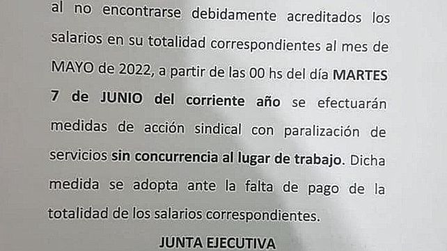 UTA decretó en Paraná un paro de colectivos para este martes