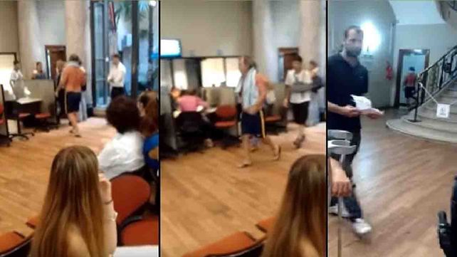 Un profesor que se cansó y se fue a bañar a la empresa de la energía