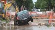La zona de la avenida Freyre, una de las más afectadas por el temporal de lluvia y viento en la ciudad de Santa Fe (José Almeida)