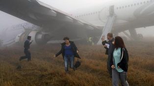 Un avión de se despistó en un aeropuerto de Katmandú pero solamente fue un susto