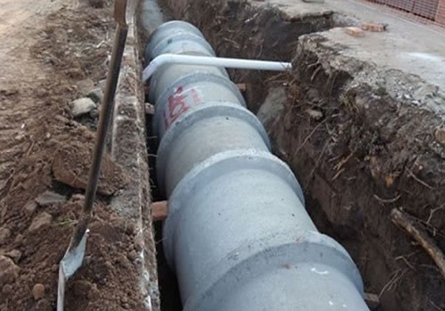 Avanza la obra del desagüe pluvial en calle Vieytes