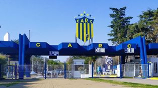 El ingreso a la Ciudad Deportiva de Rosario Central en Granadero Baigorria.&nbsp;