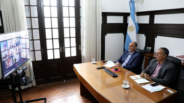 El encuentro del viernes entre el Ministerio de Trabajo y los referentes gremiales.