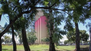 La propuesta para modificar la fachada de los silos Davis, de Florencia Meucci y Manuel Cucurell, busca trascender la forma final y focalizar lo performático de la pintura.
