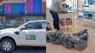 Decomisaron 100 kilos de carne de una carnicería de barrio La Esmeralda.