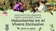 inscripcion abierta para sumarse como voluntarios en el vivero inclusivo pedagogico