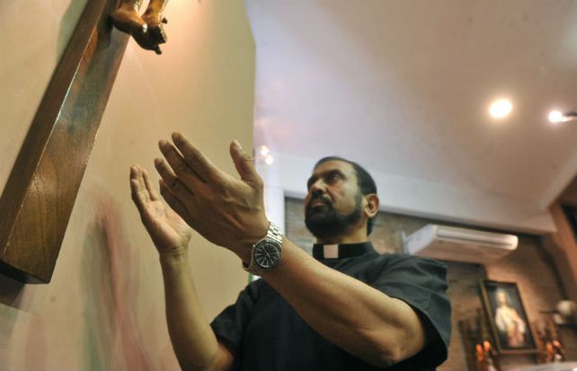 En una entrevista exclusiva, el padre Ignacio reveló sus sensaciones tras el Vía Crucis. Foto: Virginia Benedetto.