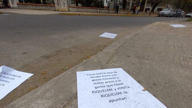 Los mensajes intimidantes que aparecieron en la zona sur.