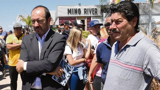 El padre de “Bocacha” Orellano&nbsp; en un acto frente al boliche Ming