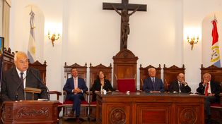 Rafael Gutiérrez, titular de la Corte santafesina, expuso durante la reunión.