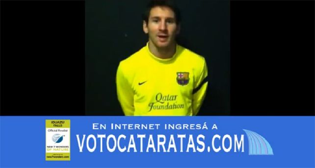 Messi pidi&oacute; el voto para Cataratas como maravilla natural del mundo