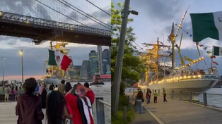 Nueva York. Un buque de la Armada de México chocó con el puente de Brooklyn