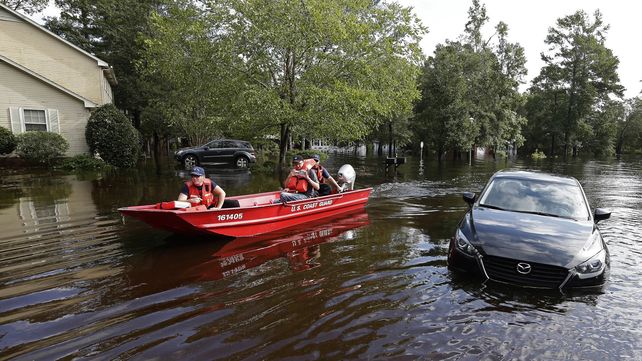 Imágenes del devastador paso del huracán Florence por Carolina del Norte