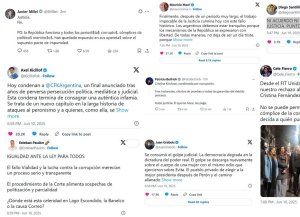 Cristina Fernández: más repercusiones a favor y en contra del fallo de prisión y proscripción