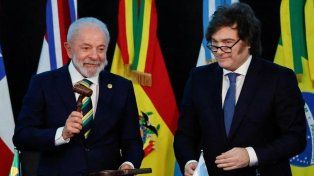 Otros tiempos: el presidente de Argentina Javier Milei coincidía en una reunión con el presidente de Brasil, Luiz Inácio Lula Da Silva