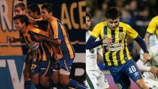 Vecchio en su primer gol en Central, en 2006. Buonanotte, en el primero suyo, ante Sarmiento.