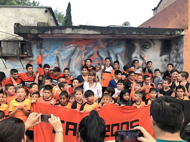 Amalia Granata estuvo ayer en el club de la zona norte de la ciudad.