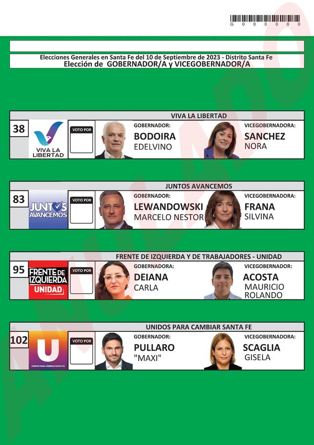 Así quedaron las boletas para las elecciones generales del 10 de septiembre