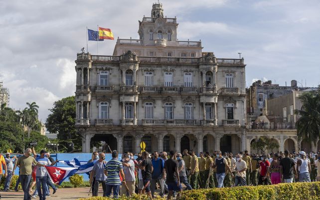 Duras protestas contra el gobierno de Cuba