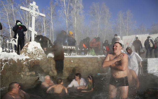 Imágenes de la Epifanía ortodoxa en Rusia