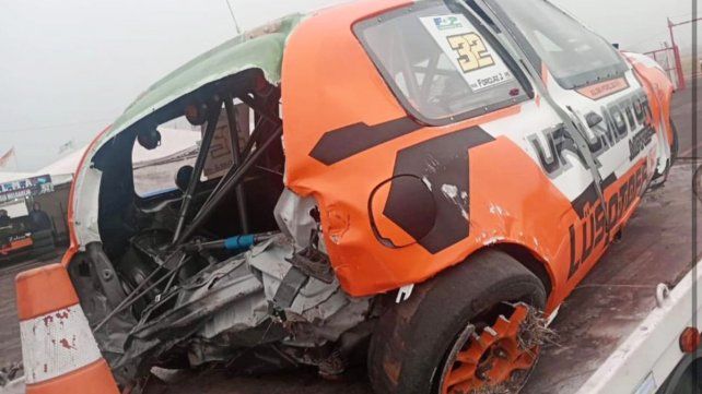Así quedó el auto de Julián Forclaz