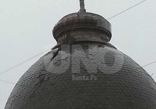 Así quedó la cúpula de la Casa Gris. Foto: Leandro