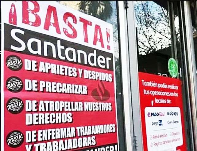 Asociación Bancaria alerta sobre cierres de sucursales del Banco Santander