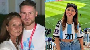 Alexis Mac Allister y su mamá, y su ex Camila Mayan.