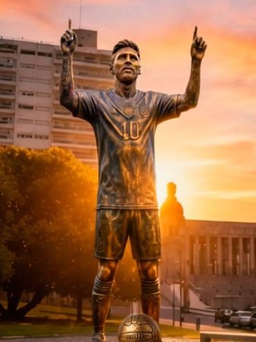 Proponen construir una estatua de Lionel Messi que los rosarinos puedan abrazar