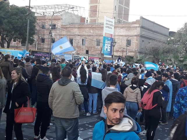 Santa Fe festejó la clasificación de la Argentina