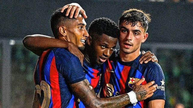 Barcelona goleó al Inter de Miami en su primer cotejo amistoso de la gira que realiza por Estados Unidos.