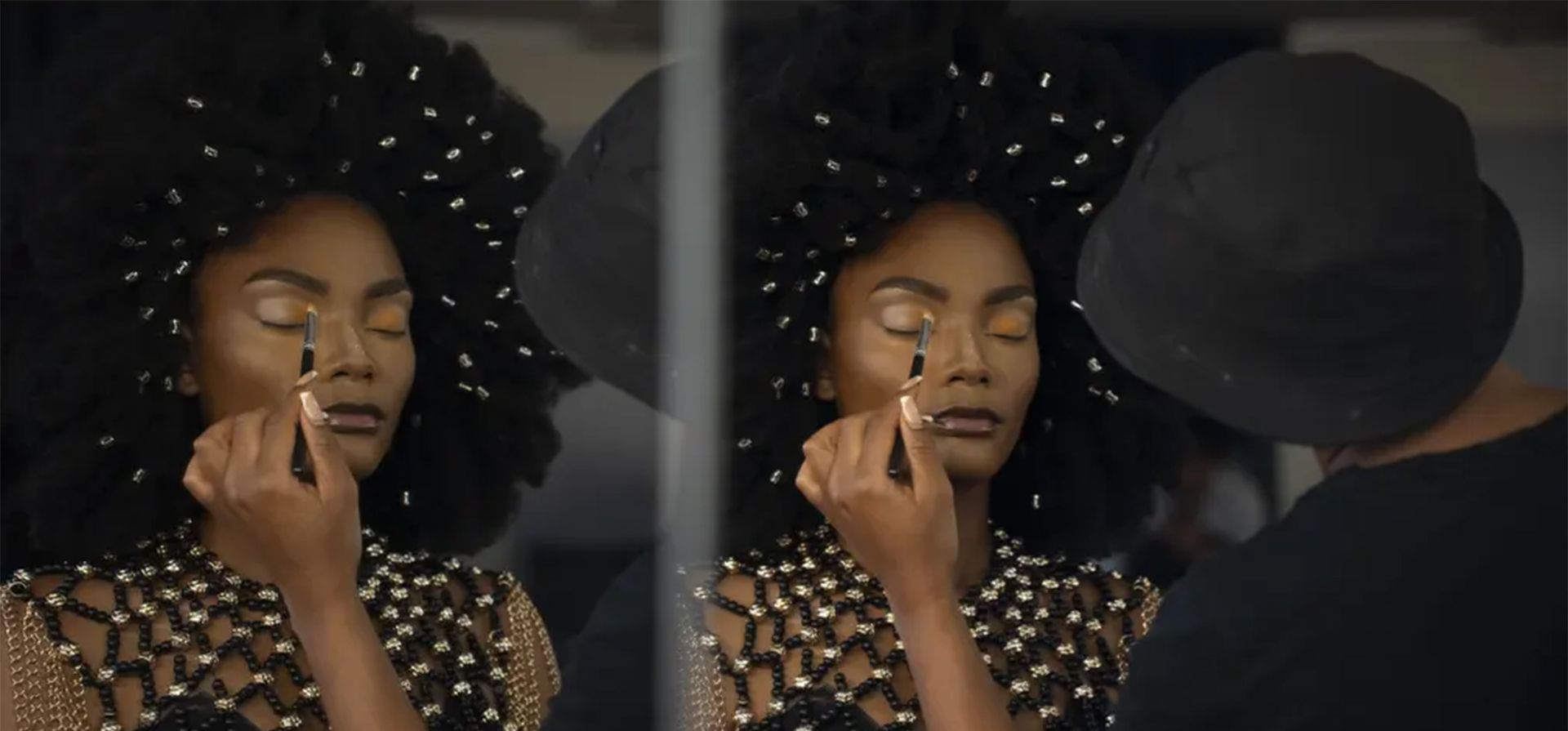 Una modelo se prepara en el backstage de la semana de la moda de Soweto, Johannesburgo, Sudáfrica. Fotografía: Xinhua/Shutterstock Una modelo se prepara en el backstage de la semana de la moda de Soweto, Johannesburgo, Sudáfrica. Fotografía: Xinhua/Shutterstock