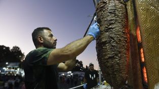 El shawarma, un clásico de la Fiesta de Colectividades.