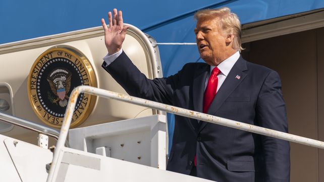 Trump se despide de sus seguidores en la base Andrews el pasado 20 de enero