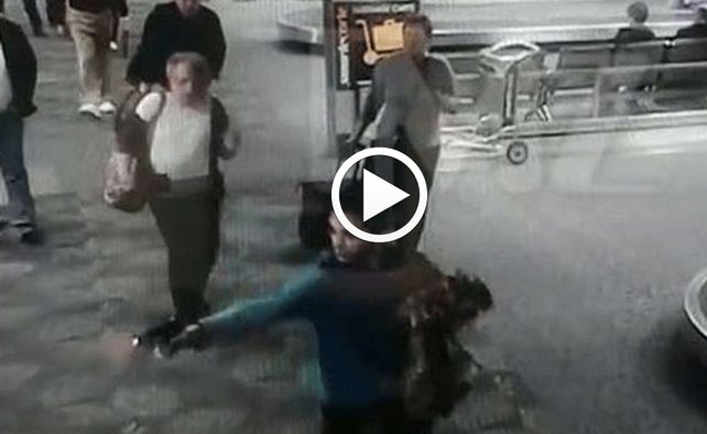 Las imágenes fueron tomadas de una cámara de seguridad del aeropuerto.&nbsp;