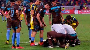 Mateo Pellegrino deberá ser operado tras el duro golpe que sufrió frente a Central. Foto Captura de TV
