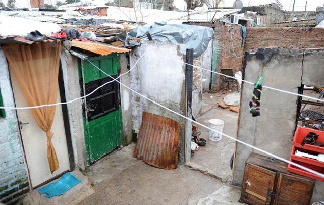 Vivienda. El patio de la casa de Monte Chingolo donde las nenas vivieron durante más de tres años encerradas.