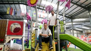 Los hermanos Ignacio y Germán Imaz, a cargo de la empresa Crucijuegos.